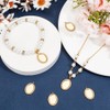 Beebeecraft 1 Box 6Pcs Cabochon Settings Charms 14K Gold Plated
