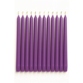 Dinil Purple Taper Candles – 10 Inch Tapered Candles Set of 12 – Unscented Taper Candles – Decorative Long Candlesticks for Decoration, Festival, Dinner, Party – Long Burning Time – Purple