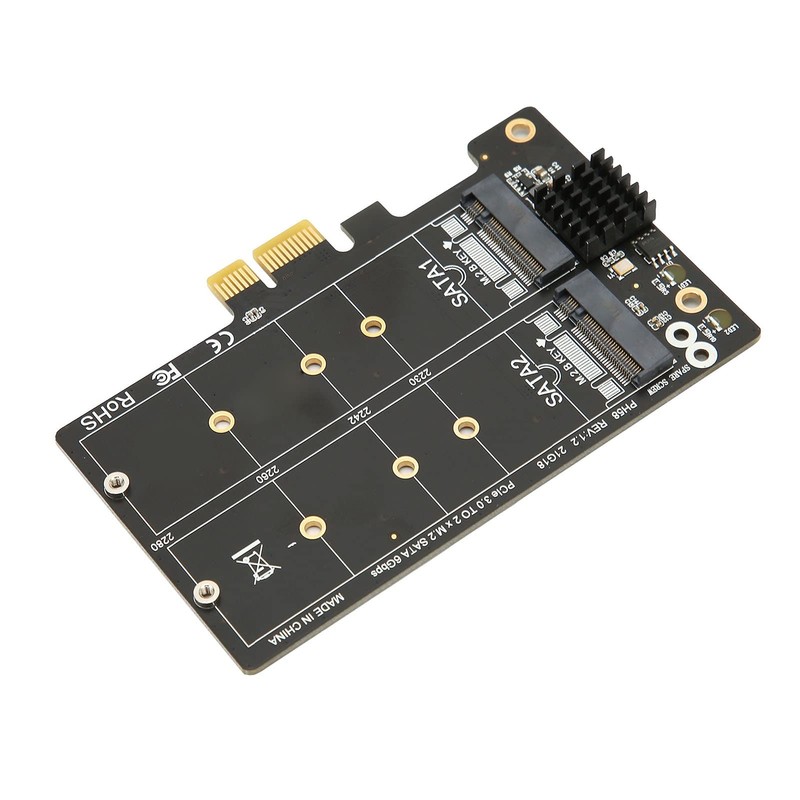 Adapter Card M.2 SATA to PCI?E Dual Disk Array Card