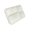 Be4Ever Sugarcane Bagasse 5 Compartment Plates Rigid & Durable Divided
