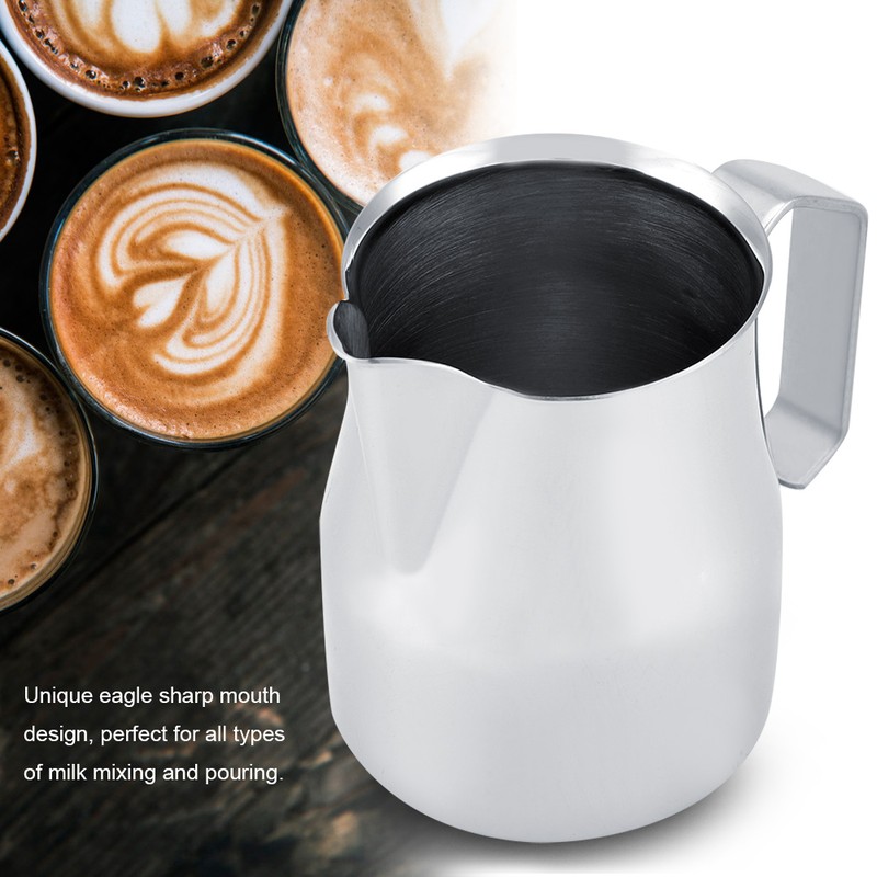 Stainless Steel Coffee Jug Milk Frothing Pot Espresso Latte Art