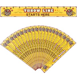 Fuyoooo 20 Pcs Dart Throw Line PVC Dart Line Floor Sticker Dart Board Floor Marker Toe Line Marker for Dart Players Lovers Party Darts Game Accessories, 23 x 3.15 Inch