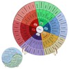 Ptwola Feelings Wheel Therapy Office Desk Decor, 5.9" Diameter Wooden