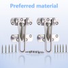 Ruidee 2Pcs Swing Bar Lock Front Door Locks Alloy Automatic