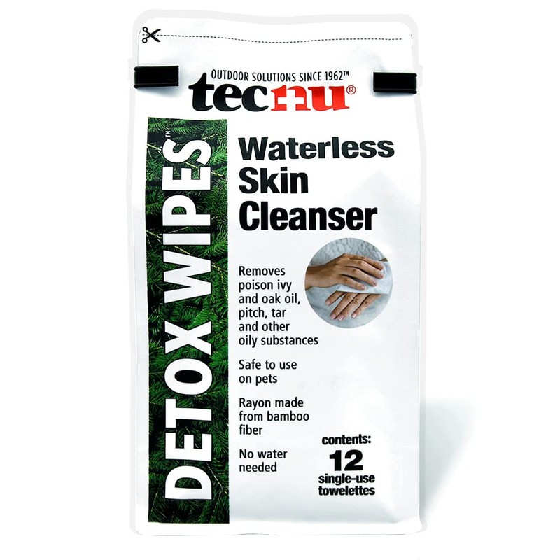 Tecnu Detox Wipes, Poison Ivy Wipes, 12 Count, Large Individual