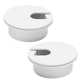EASYEAH 2 Pcs Desk Grommet 1-3/8" / 35 mm, Desk Cord Hole Cover, Cable Grommet ABS Plastic, Desk Hole Grommet for Home & Office Pc, Detachable Cable Cord Organizer-White
