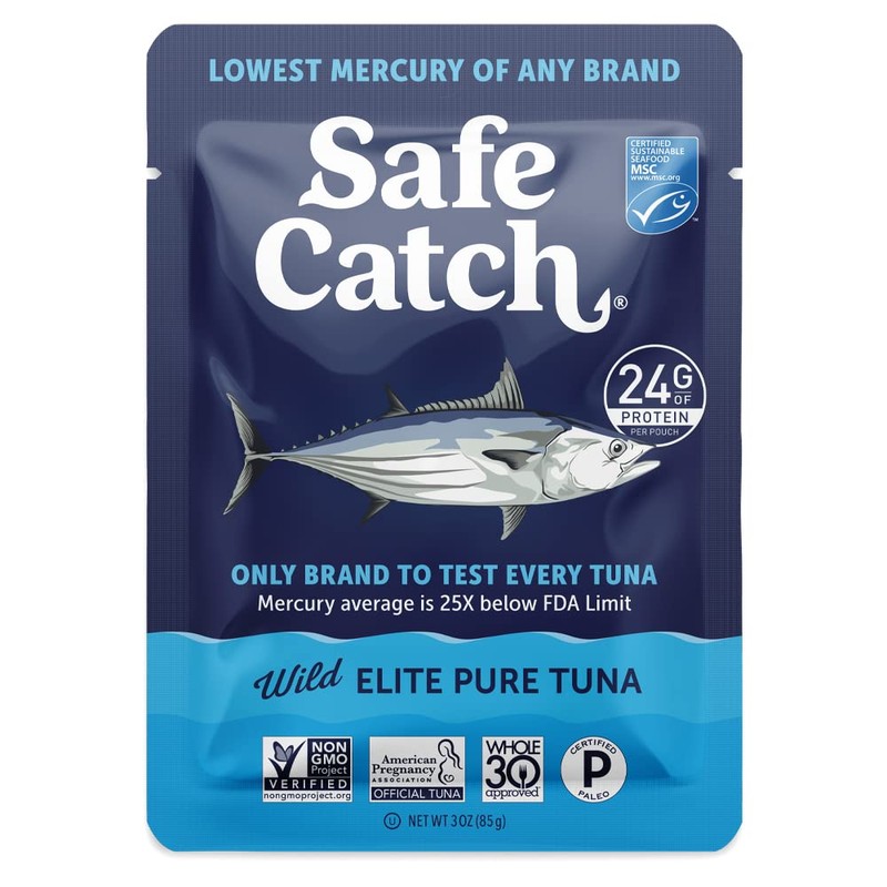 Safe Catch Elite Tuna Wild-Caught Lowest Mercury Tuna Fish Pouch
