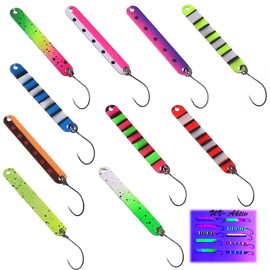 Njord Kalastus Trout Bait Stick Set, UV Active, Trout Stick for Fishing, Trout Bait, Spoons, Fishing Lure for Fishing (Set of 10, 3 cm, 1.5 g)