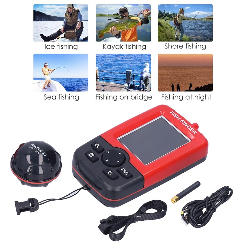 ZNAZTYQ003 Wireless Sonar Fish Finder Handheld Visual Fish Detector with