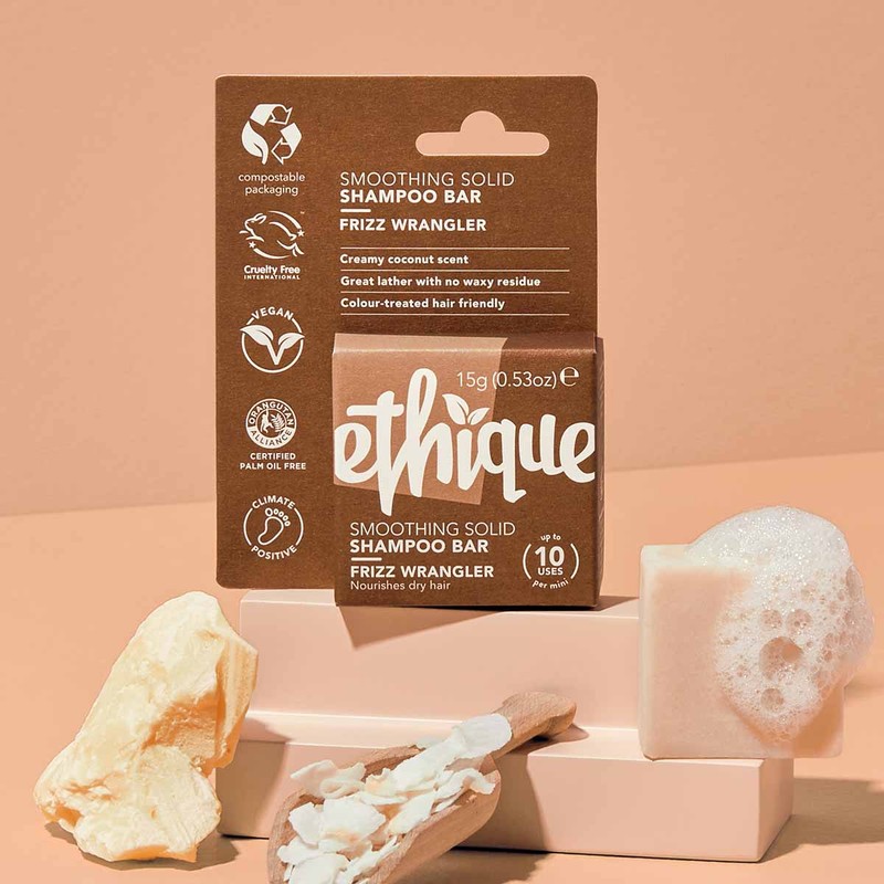 Ethique Frizz Wrangler Smoothing Solid Shampoo Bar Mini, 15g