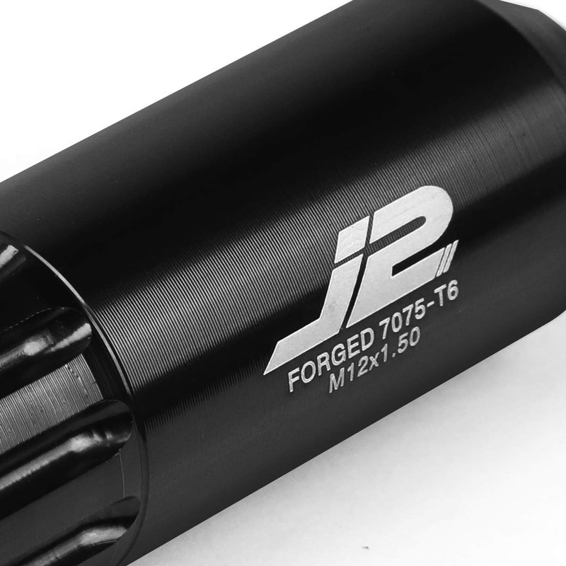 J2 Engineering LN-T7-010-15-BK Black 7075 Aluminum M12X1.5 16Pcs L: 60mm