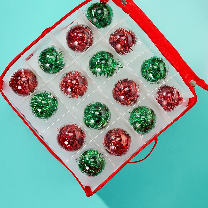 THE TWIDDLERS - Christmas Baubles Storage Box with Movable Inserts