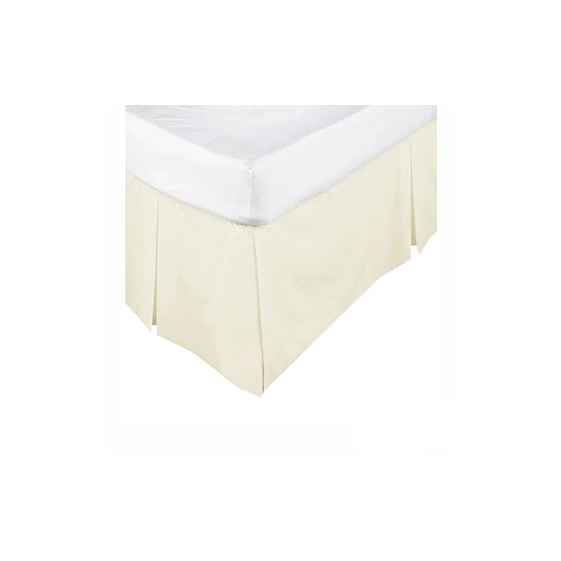 Percale Box Pleated Valance Bed Skirt for All Bed Sizes