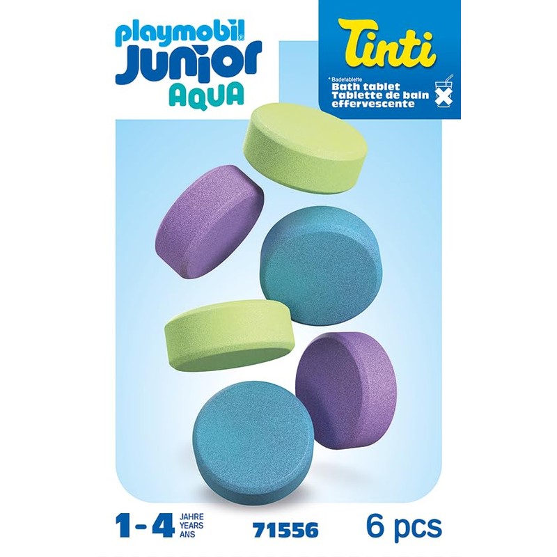 PLAYMOBIL Junior Tinti 71556 Bath Tablets Refill Pack of 6