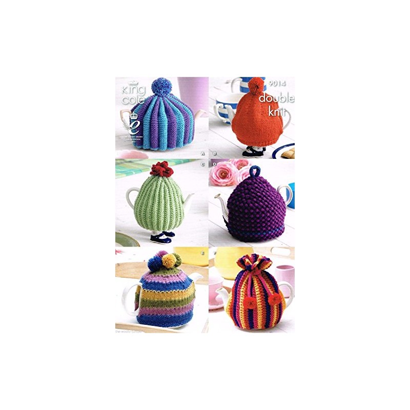 King Cole 9014 Knitting Pattern 6 Tea Cosies in King