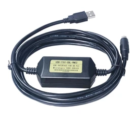 Avanexpress PLC Micrologix Cable USB Interface Compatible PLC Micrologix 1000, 1200, 1400 Series with USB-1761-CBL-PM02 8 Pin Round Aapater