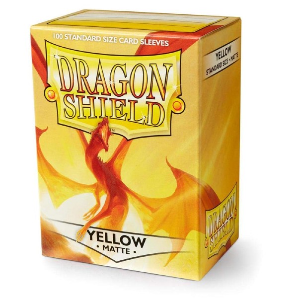 Dragon Shield Matte Yellow Standard Size 100 ct Card Sleeves Individual Pack