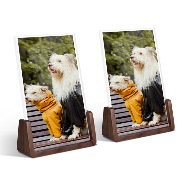 Komimaci 4x6 picture frames, Solid Rustic Wooden Photo Frames with