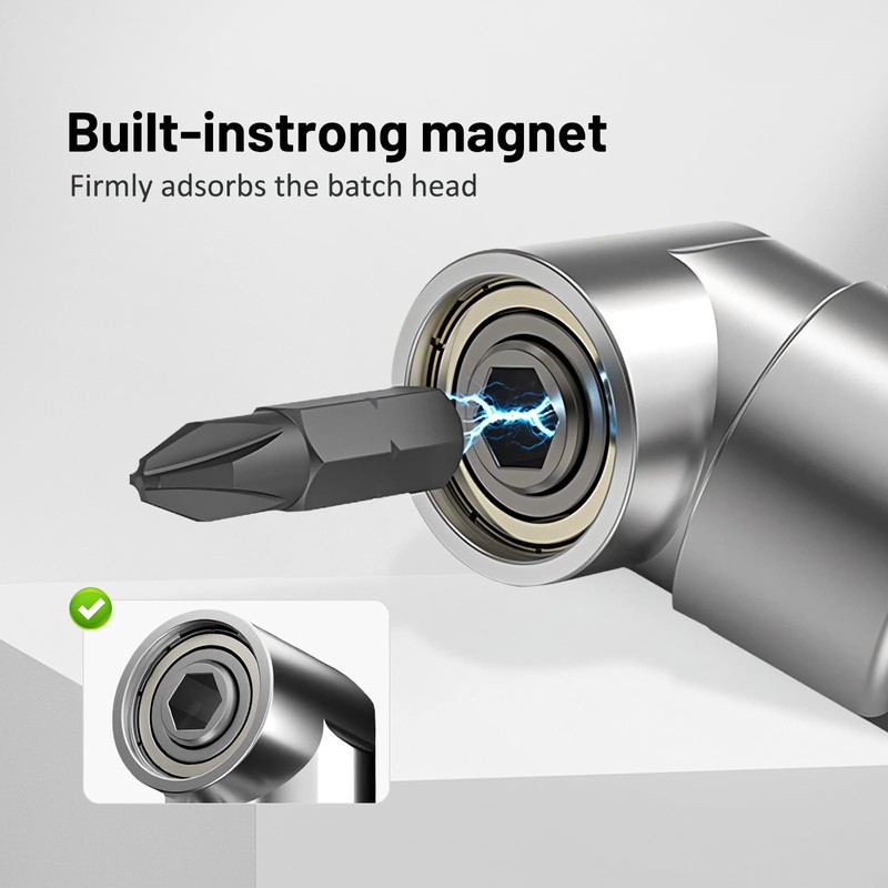 105° Angle Screwdriver Attachment Adapter, Versatile Degree Angle Bit Holder