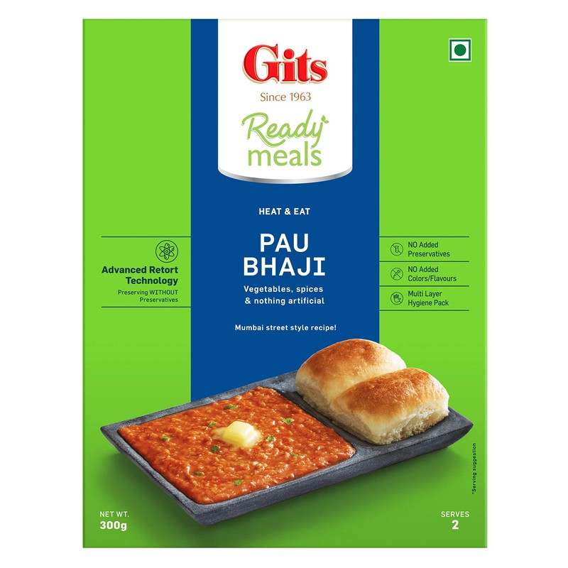 Gits Ready to Eat Pav Bhaji, 900g (Pack of 3