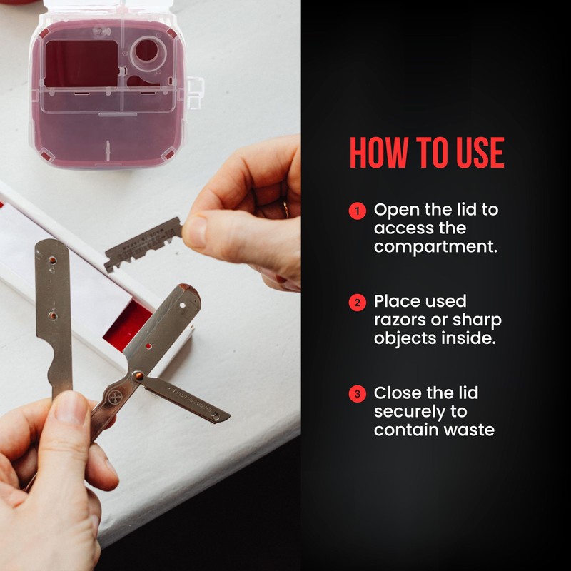 The Shave Factory Blade Disposal Case - Removing Used Razor