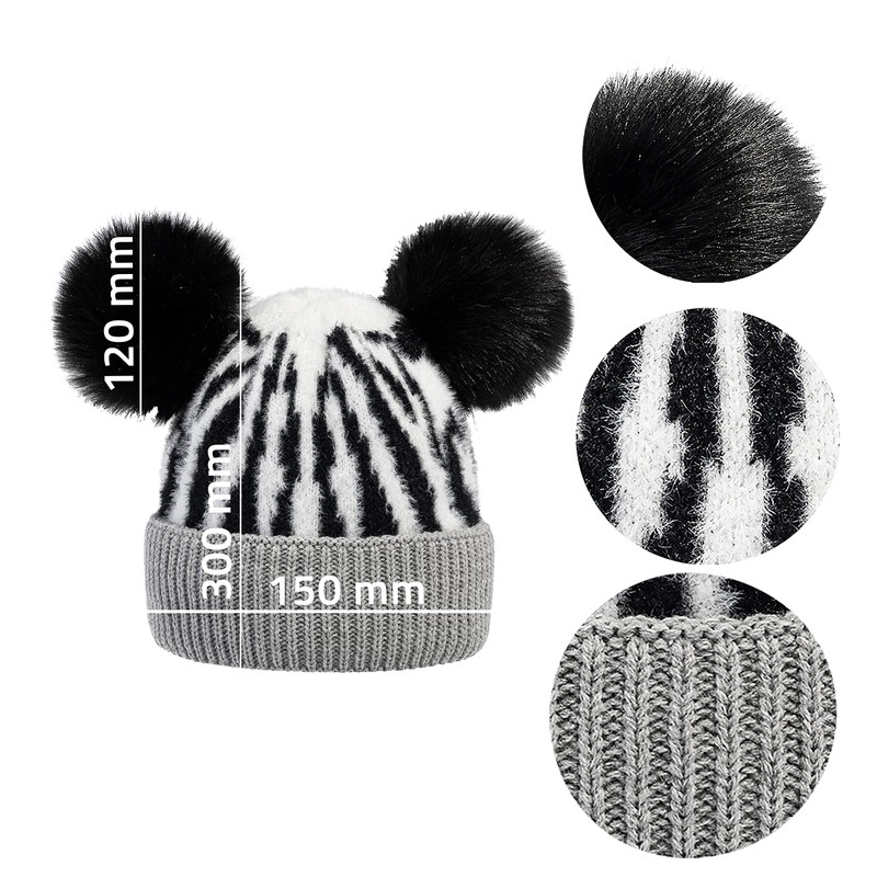 4sold Miki Colour Womens Girls Winter Hat Wool Knitted Beanie