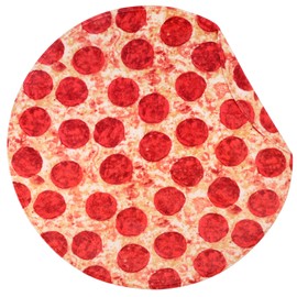 SeaRoomy Pizzas Blanket, Wrap Throw Food Blanket, Novelty Funny Flannel Round Blanket Funny Gifts for Teens Boys and Girls