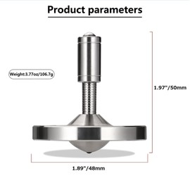 Precision spinning top with cord, high-performance gyro toy made of rust-proof metal and without gravity, amazing spin time of up to 15 minutes, efficient waste of time (M, silver)