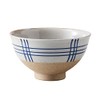 Saikaitoki 74062 Arita Ware Lightweight Rice Bowl, Lattice Line, Blue,