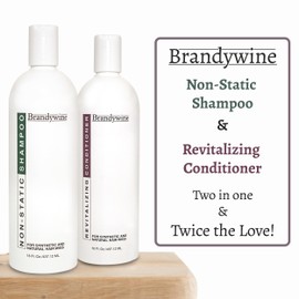 Brandywine Non Static Shampoo & Revitalizing Conditioner 16 Ounce, Value Pack Bundle 2 items