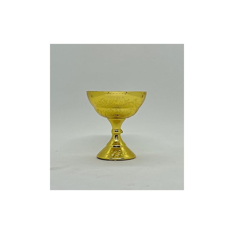 JenlyFavors 12PCS Plastic Chalice Cup Gold 2.75" Tall Communion Decoration