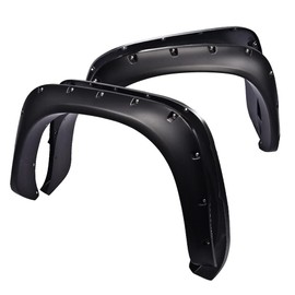 G-PLUS Fender Flares Compatible with Dodge Ram 1500 2002-2008/ Ram 2500 3500 2003-2009, Not Fit 2006-2009 8 ft Long Bed & Dually Models Wheel Flares (Smooth Pocket Riveted Style 4 PCS)