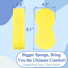 KTOJOY Car Wash Sponges Colorful Cleaning Sponge Multi-Purpose for Kitchen, Bathroom, Household Cleaning (Yellow)