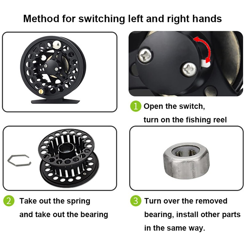 FANGBLUE Fly Fishing Reel Aluminum Alloy 5/6 WT Large Arbor