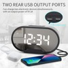 Gecheer Digitaler LED-Wecker, großes Display von 5,5 Zoll, Spiegeloberfläche, elektrische