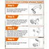 Compatible with moen Matte Black Shower Trim Kit, Dual Shower