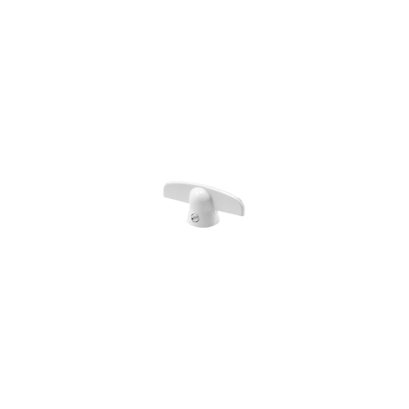 CRL White T-Crank Window Handle With 3/8" Spline Size for