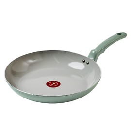 T-fal New Refresh Ceramic, Ceramic Non Stick Fry Pan 12 Inch, Oven Broiler Safe 350F, Cookware, Nonstick Kitchen Pan, Versatile Frying Pan, Skillet, Healthy Cooking, Pots and Pans, Mint Green