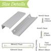 UFURMATE Back Mount Finger Edge Pull, 8Pcs Matte Silver Space