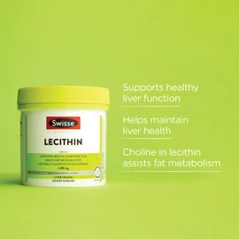 Swisse Ultiboost Lecithin - Rich in choline to assist the metabolism of fat - 150 Capsules