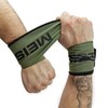 Meister Lockdown Wrist Wraps - Adjustable Non-Stretch Support for Weightlifting,