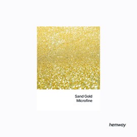 Hemway Bulk Glitter 410g / 14.5oz MEGA Craft Shaker Glitter for Nails, Resin, Tumblers, Arts, Crafts, Painting, Festival, Cosmetic, Body - Microfine (1/256" 0.004" 0.1mm) - Sand Gold