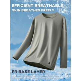 VANLENS FR Baselayer T-Shirt Flame Resistant Shirts for Summer Light Weight Mesh Crew CAT1