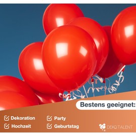 TK Gruppe Timo Klingler Pack of 50 Balloons - Diameter 35 cm - Suitable for Helium - Latex Balloons for Decoration - Party Decoration for Weddings & Birthdays