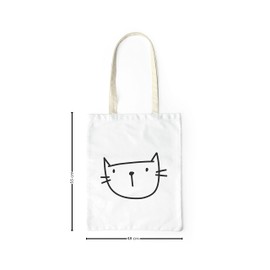 Le Jardin du Lin Printed Shopping Bag, Reusable Bag, Foldable, Fabric Bag with Two Long Handles, Size: 48 x 55 cm