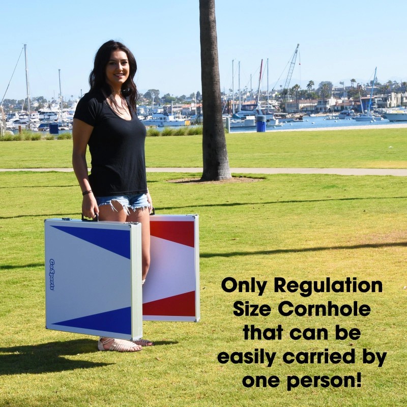 GoSports Regulation Size Cornhole Tailgate Set Includes 8 Bags Carry