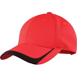 SPORT-TEK Pique Colorblock Cap STC24 - True Red/Black STC24 OS
