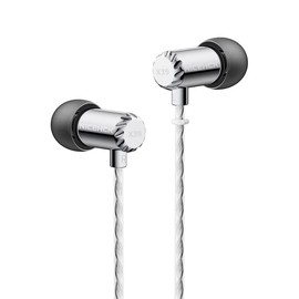 NICEHCK X39 6mm Dynamic Type 1 In-Ear Earphones, 1DD Titanium Coated Diaphragm, 3.5mm Plug, Mini Size Housing, High Sound Insulation, HIFI Pure Copper Silver Plated Cable Included (No Microphone,