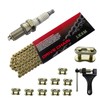 LKSM Gold 420 Motorcycle Chain 132 Link Standard with Chain