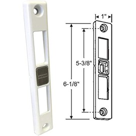 C.R. LAURENCE Lock Keeper for Milgard Patio Doors - White